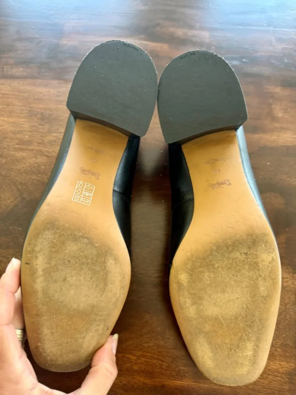 COACH Nea Block Heel Leather Horsebit Loafer